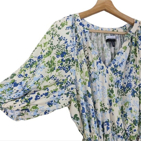 ELOQUII Elements Floral Tiered Midi Dress With Tie womens size 16 - Picture 7 of 8